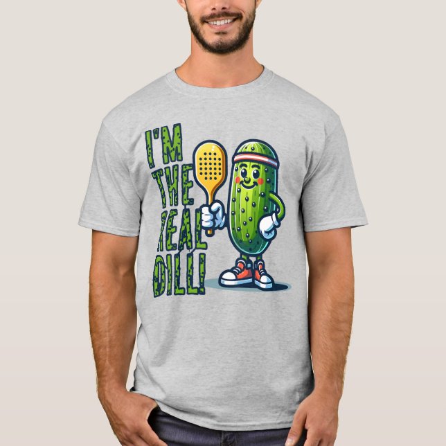 JAG ÄR DEN VERKLIGA DILLEN PICKLEBALL FUNNY SPORTY T SHIRT (Framsida)