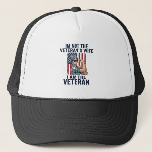 Jag Är Den Veteraniska Patriotiska Kvinnan Veteran Keps