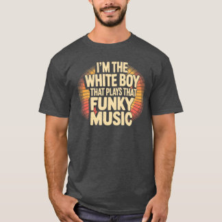 Jag är den vite pojkhatten Playshat Funky Music Re T Shirt