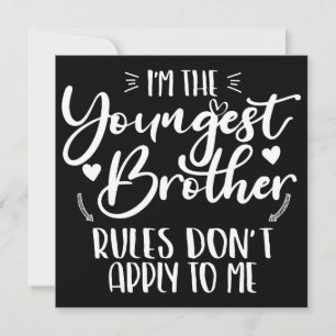 Jag är den yngsta brodern Sarcastic Brother Cool Julkort