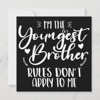 Jag är den yngsta brodern Sarcastic Brother Cool Julkort