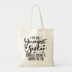 Jag är den yngsta syster Birthday Stepsyster Funny Tygkasse