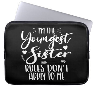 Jag är den yngsta syster Sarcasm Älskare Cute Sist Laptop Fodral