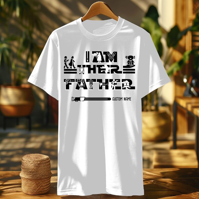 Jag är deras Far-ljusskylt anpassningsbar T Shirt (Skapare uppladdad)