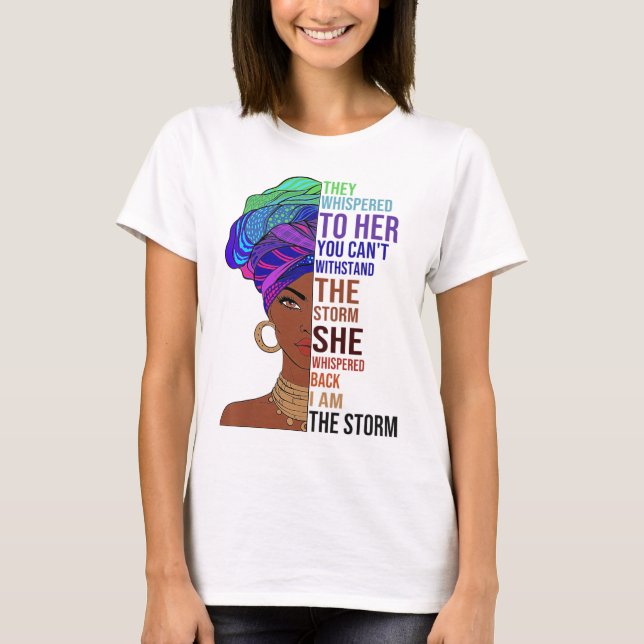Jag är det afrocentriska Pridet Black. T Shirt (Framsida)