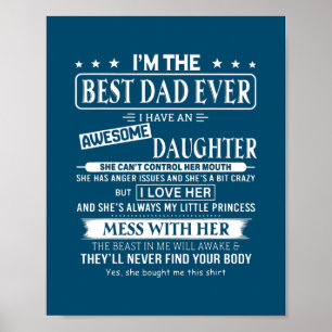 Jag är det bästa Pappa någonsin jag har en frusen  Poster