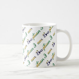 Jag är det brasilianska Pridet Typografi Mönster i Kaffemugg