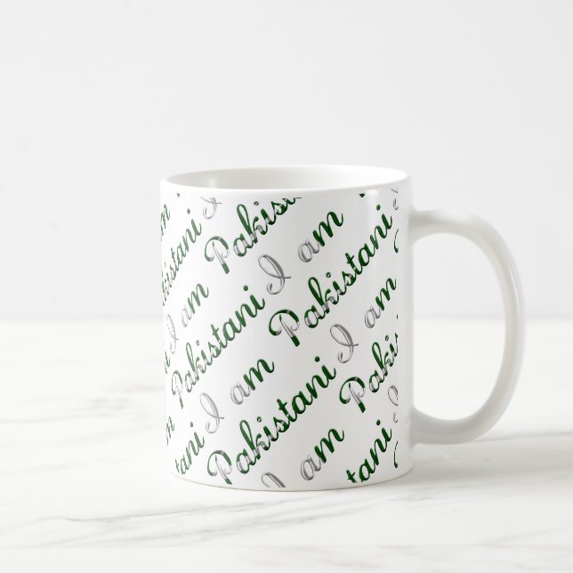 Jag är det pakistanska Pridet Land Typografi Mönst Kaffemugg (Höger)