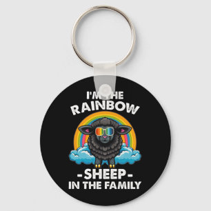 Jag är det regnbågsfåret i familjen Pride Month Nyckelring