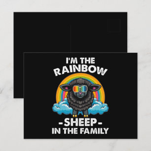 Jag är det regnbågsfåret i familjen Pride Month Vykort