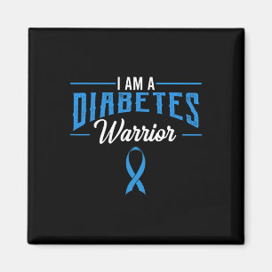 Jag är Diabetes Warrior Awareness Ribbon Diabetic Magnet