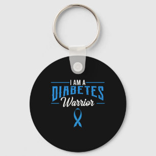 Jag är Diabetes Warrior Awareness Ribbon Diabetic Nyckelring