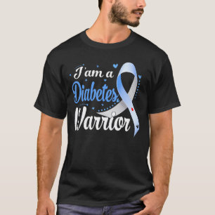 Jag är Diabetes Warrior Awareness Ribbon Diabetic T Shirt