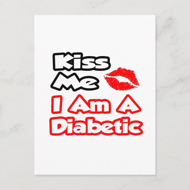 Jag är diabetiker. vykort (Framsida)