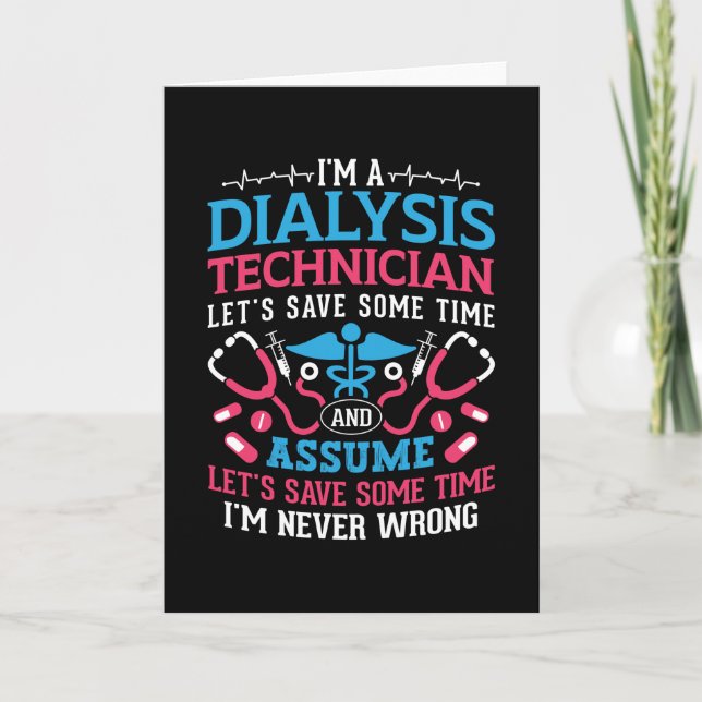 Jag är Dialystekniker Nephrology Dialysis Tech Kort (Framsida)