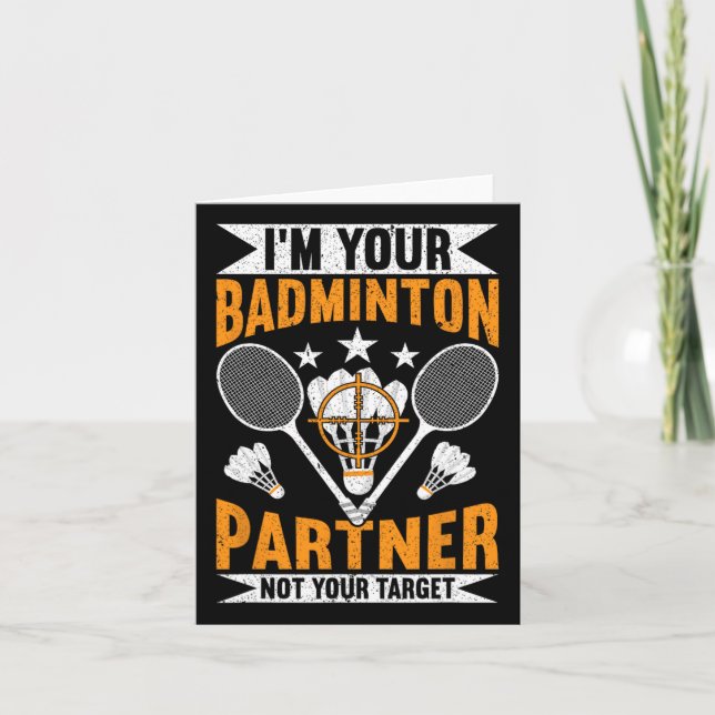 Jag är din Badminton-partner, inte din måltavla? Kort (Framsida)