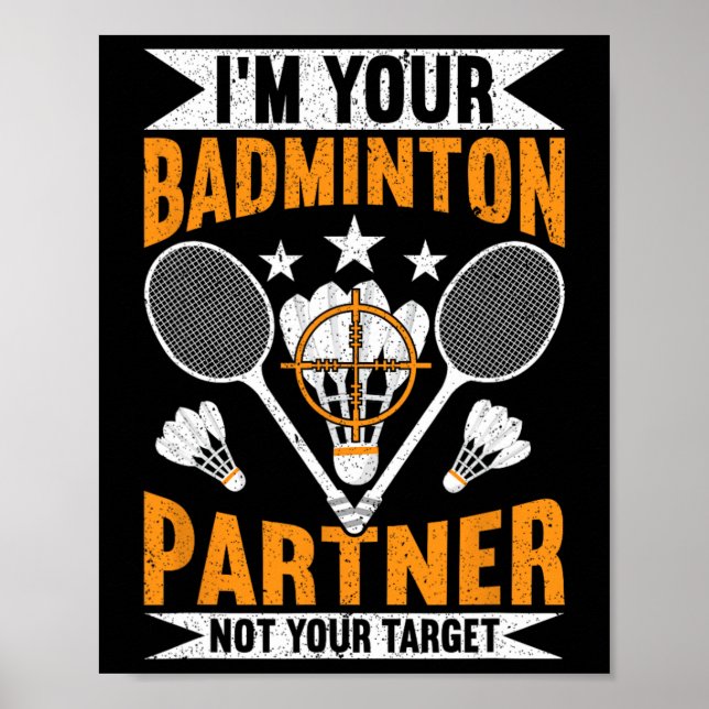 Jag är din Badminton-partner, inte din måltavla? Poster (Framsidan)