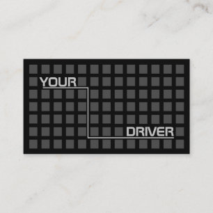 Jag är din chaufför i taxi som chaufför eller chau visitkort