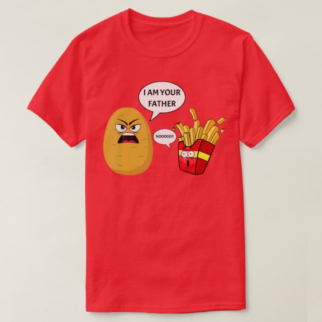 Jag är din Far Fransk Fries Potato T Shirt (Design framsida)