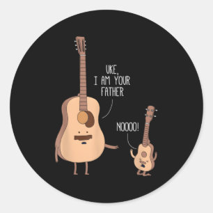 Jag är din Far Guitar Music Runt Klistermärke