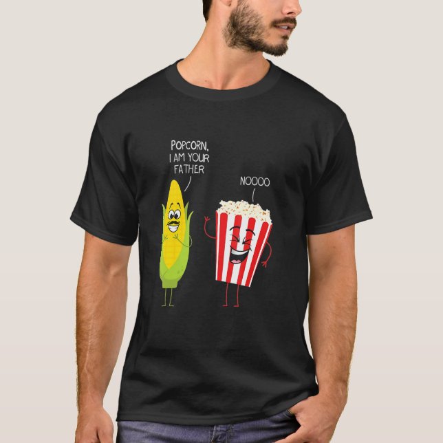 Jag är din Far Nooo Lnoo Popcorn T Shirt (Framsida)