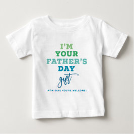 Jag är din farsdagspresent Blå typografi Rolig T Shirt