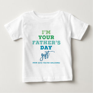 Jag är din farsdagspresent Blå typografi Rolig T Shirt