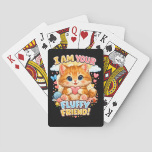 Jag Är Din Fluffiga Vän – Söt Kattunge Tecknad Des Casinokort