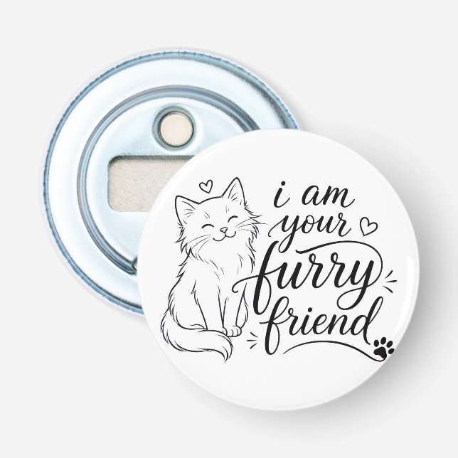 Jag Är Din Furry Vän Söt Husdjur Design Flasköppnare (Framsidan)
