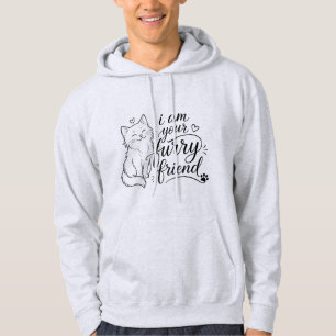 Jag Är Din Furry Vän Söt Husdjur Design Hoodie