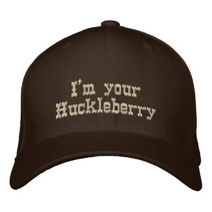Jag är din Huckleberry Broderad Keps