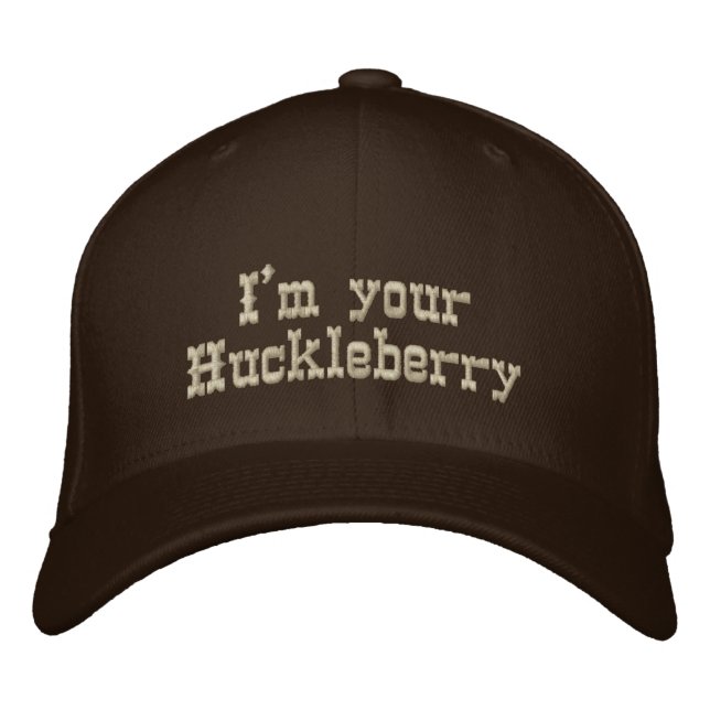 Jag är din Huckleberry Broderad Keps (Framsida)