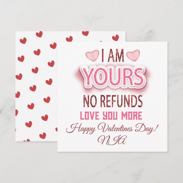 Jag är din inga reflexioner av Heart Photo Valenti Julkort (Fram/baksida)