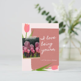 Jag är din Kärlek med Tulip Romantic Valentine Julkort