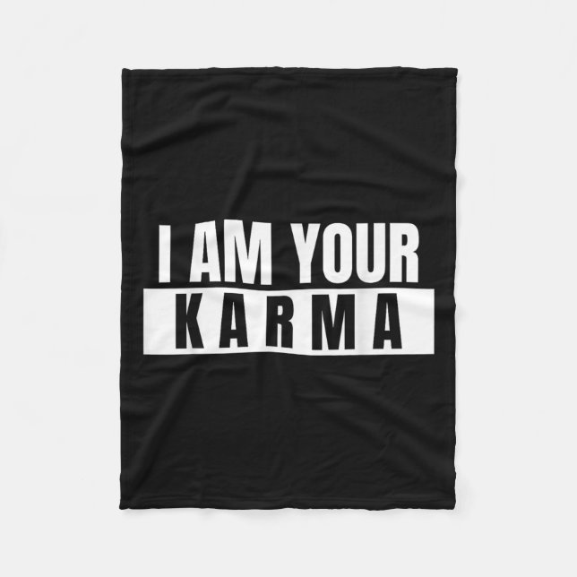 Jag är din Karma - Coola citat Funny säger Fleecefilt (Framsidan)