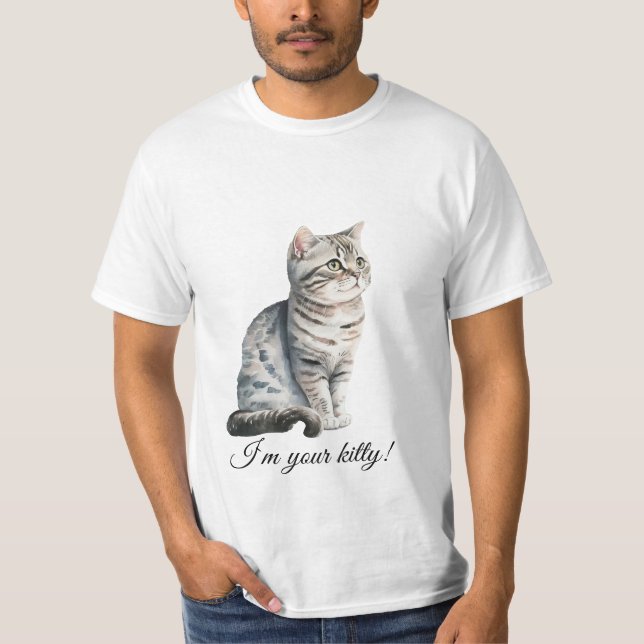Jag är din kattunge Cute-innekatt T Shirt (Framsida)