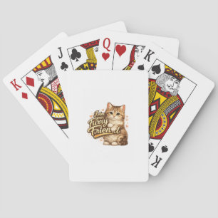 Jag Är Din Luffiga Vän Kattdesign Casinokort