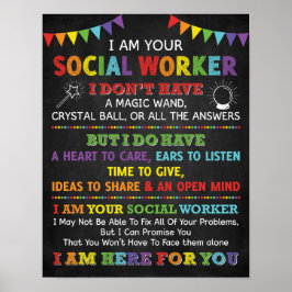 Jag är din skolarbetare i Social Poster