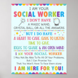 Jag är din skolarbetare i Social Poster
