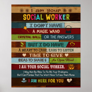 Jag är din Social-arbetares inspiration Poster