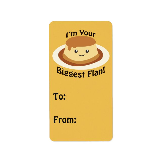 Jag är din största Flan Adressetikett (Framsidan)