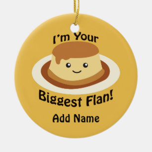 Jag är din största Flan Julgransprydnad Keramik