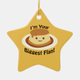 Jag är din största Flan Julgransprydnad Keramik