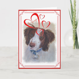JAG ÄR DIN VALENTINE STATELY AUBURN SETTER MIX HELGKORT