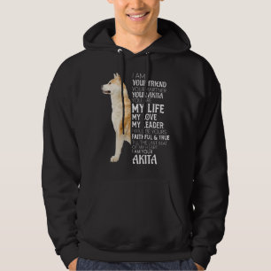 Jag är din vän din partner din Akita Hund D Hoodie