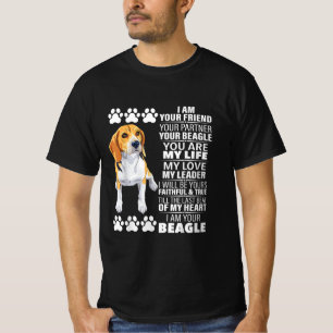 Jag är din vän din partner din beagle Hund Kärlek T Shirt