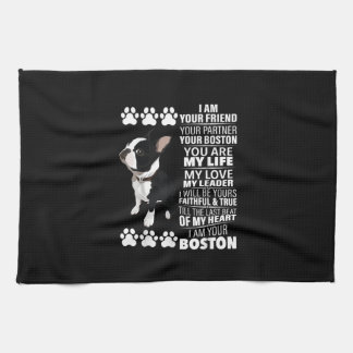 Jag är din vän din partner din Boston Terrier Kökshandduk
