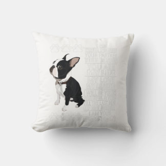 Jag är din vän din partner din Boston Terrier Kudde