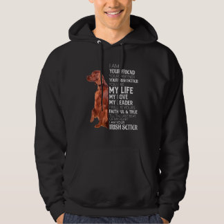 Jag är din vän din partner din irländska setter gö hoodie