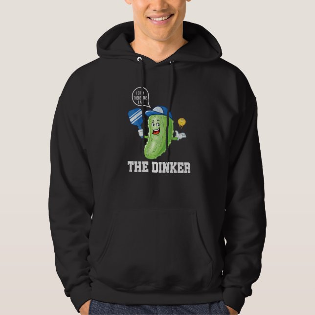 Jag är Dinker Pickleball Player Paddle-grafik Hoodie (Framsida)